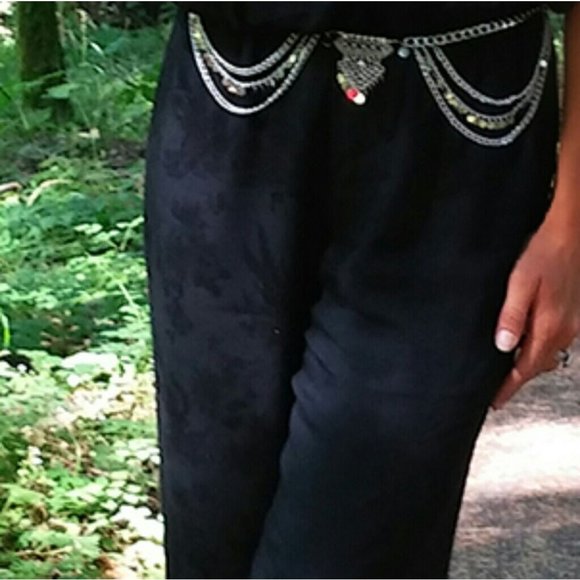 Black Jumpsuit Sassy Fringe Detail - Picture 4 of 4